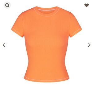 SKIMS Vibrant Orange Short Sleeve Tee